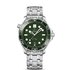 Omega horloge met een kast in staal, met een wijzerplaat in het groen en een diameter van 42 - thumb