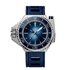 Omega horloge met een kast in staal, met een wijzerplaat in het blauw en een diameter van 55 x 45 - thumb