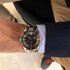 Omega horloge met een kast in staal, met een wijzerplaat in het zwart en een diameter van 41 - thumb