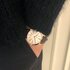 Omega horloge met een kast in rosé goud, met een wijzerplaat in het zilver en een diameter van 36 - thumb