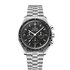 Omega horloge met een kast in staal, met een wijzerplaat in het zwart en een diameter van 42 - thumb