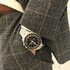 Omega horloge met een kast in staal, met een wijzerplaat in het zwart en een diameter van 42 - thumb