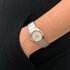 Omega horloge met een kast in staal, met een wijzerplaat in het parelmoer met  briljant en een diameter van 28 - thumb
