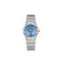 Omega horloge met een kast in staal, met een wijzerplaat in het blauw en een diameter van 28 mm - thumb