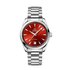 montre Omega avec un boîtier en acier, un cadran rouge et un diamètre de 38 - thumb