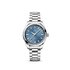Omega horloge met een kast in staal, met een wijzerplaat in het blauw en een diameter van 34 - thumb