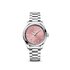 Omega horloge met een kast in staal, met een wijzerplaat in het roze en een diameter van 34 mm - thumb