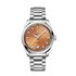 Omega horloge met een kast in staal, met een wijzerplaat in het oranje en een diameter van 38 - thumb