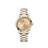 Omega horloge met een kast in geel goud op staal, met een wijzerplaat in het geel en een diameter van 34 - thumb