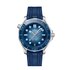 Omega horloge met een kast in staal, met een wijzerplaat in het blauw en een diameter van 42 - thumb