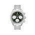 Omega horloge met een kast in staal, met een wijzerplaat in het groen met briljant en een diameter van 38 - thumb