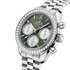 Omega horloge met een kast in staal, met een wijzerplaat in het groen met briljant en een diameter van 38 - thumb