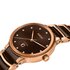 Rado horloge met een kast in rosé pvd-coating, met een wijzerplaat in het bruin met briljant en een diameter van 30.5 mm - thumb