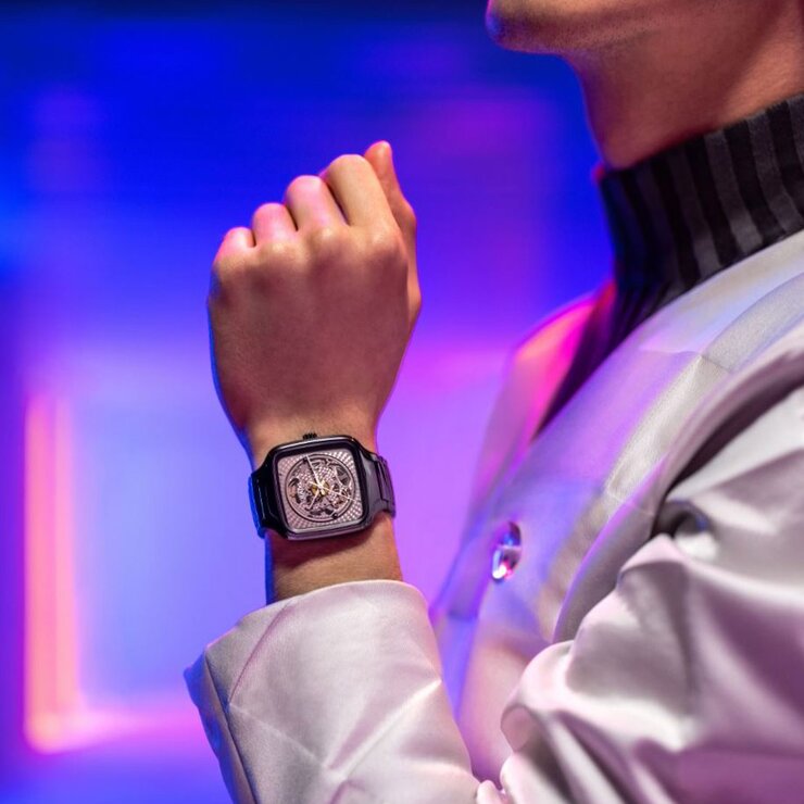 Rado horloge met een kast in keramiek, met een wijzerplaat in het grijs en een diameter van 38 mm