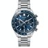 montre TAG Heuer avec un boîtier en acier, un cadran bleu et un diamètre de 44 - thumb