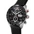 montre TAG Heuer avec un boîtier en acier, un cadran noir et un diamètre de 44 - thumb