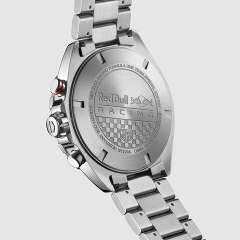 TAG Heuer horloge met een kast in staal, met een wijzerplaat in het blauw en een diameter van 43 mm