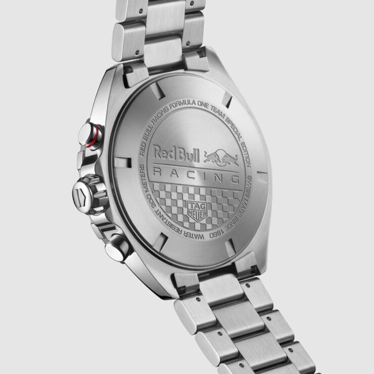 TAG Heuer horloge met een kast in staal, met een wijzerplaat in het blauw en een diameter van 43 mm