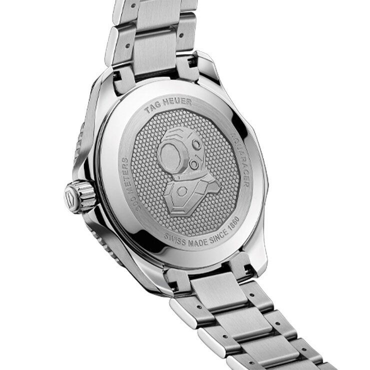 TAG Heuer horloge met een kast in staal, met een wijzerplaat in het blauw en een diameter van 43 mm