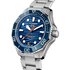 TAG Heuer horloge met een kast in staal, met een wijzerplaat in het blauw en een diameter van 42 - thumb