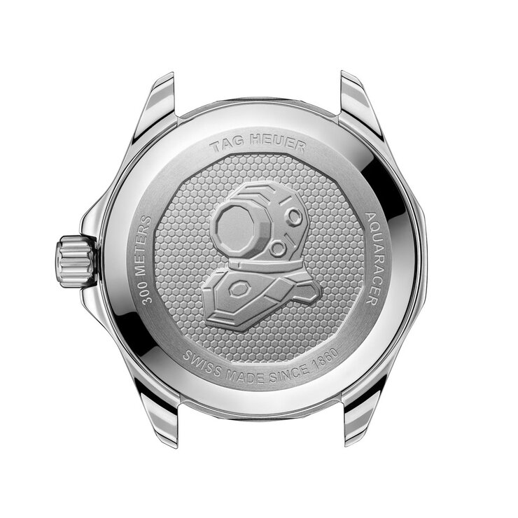 TAG Heuer horloge met een kast in staal, met een wijzerplaat in het blauw en een diameter van 42