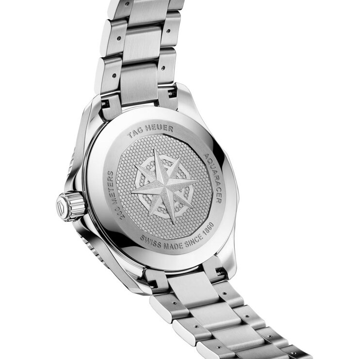 TAG Heuer horloge met een kast in staal, met een wijzerplaat in het groen en een diameter van 40
