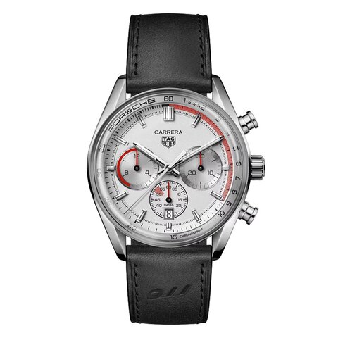 TAG Heuer horloge met een kast in staal, met een wijzerplaat in het zilver en een diameter van 42 mm