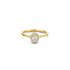 The Exclusive Collection verlovingsring in geel goud 18kt met ovalen diamant van 0,32 karaat als hoofdsteen omringd door briljanten van 0,22 karaat - thumb