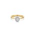 The Exclusive Collection verlovingsring in geel goud 18kt met briljant (ronde diamant) van 0,32 karaat als hoofdsteen omringd door briljanten van 0,09 karaat - thumb