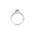 bague de fiançailles The Exclusive Collection en or blanc 18 ct avec diamant emeraude de 0.31 carat comme pierre principale entouré de briljants de 0,21 karaat - thumb