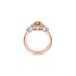 The Exclusive Collection verlovingsring in rosé goud 18kt met bruine peervormige diamant als hoofdsteen omringd door briljanten van 0,61 karaat - thumb