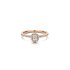 bague de fiançailles The Exclusive Collection en or rose 18 ct avec diamant ovale de 0.22 carat comme pierre principale entouré de briljants de 0,21 karaat - thumb