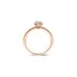 bague de fiançailles The Exclusive Collection en or rose 18 ct avec diamant ovale de 0.22 carat comme pierre principale entouré de briljants de 0,21 karaat - thumb