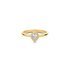 The Exclusive Collection verlovingsring in geel goud 18kt met peervormige diamant van 0,18 karaat als hoofdsteen omringd door briljanten van 0,06 karaat - thumb