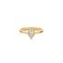 The Exclusive Collection verlovingsring in geel goud 18kt met peervormige diamant van 0,18 karaat als hoofdsteen omringd door briljanten van 0,06 karaat - thumb