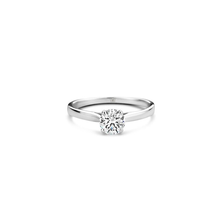 The Exclusive Collection verlovingsring in wit goud 18kt met briljant (ronde diamant) van 0,70 karaat
