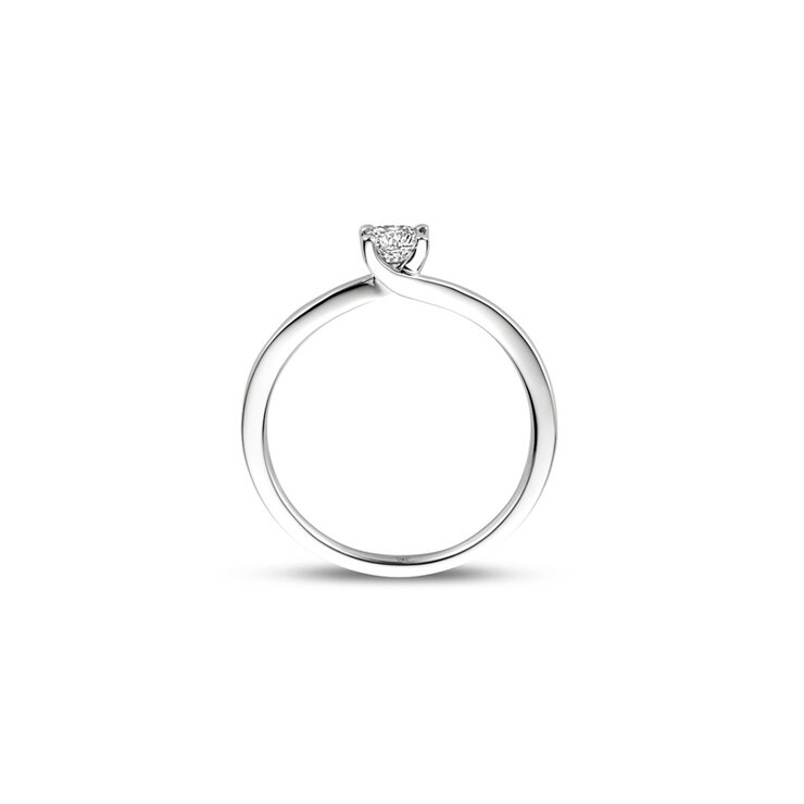 bague de fiançailles The Exclusive Collection en or blanc 18 ct avec brillant (diamant rond) de 0.31 carat