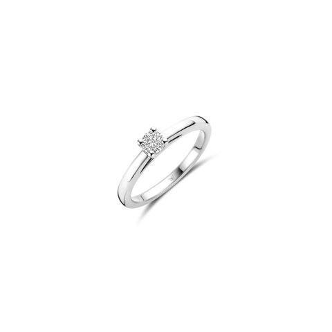 bague de fiançailles The Exclusive Collection en or blanc 18 ct avec brillant (diamant rond) de 0.24 carat