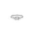 The Exclusive Collection verlovingsring in wit goud 18kt met briljant (ronde diamant) van 0,50 karaat en peervormige diamant - thumb