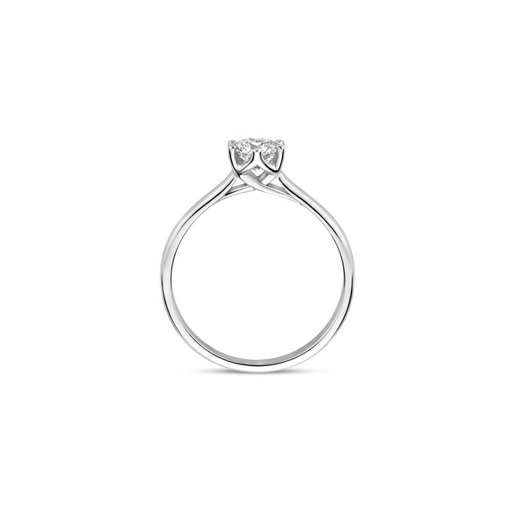 The Exclusive Collection verlovingsring in wit goud 18kt met briljant (ronde diamant) van 0,90 karaat