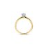 The Exclusive Collection verlovingsring in geel goud 18kt met briljant (ronde diamant) van 0,30 karaat als hoofdsteen omringd door briljanten van 0,14 karaat - thumb