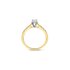 The Exclusive Collection verlovingsring in geel goud 18kt met emerald diamant van 0,43 karaat als hoofdsteen omringd door briljanten van 0,14 karaat - thumb
