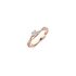 The Exclusive Collection verlovingsring in rosé goud 18kt met briljant (ronde diamant) van 0,25 karaat als hoofdsteen omringd door briljanten van 0,10 karaat - thumb