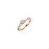 bague de fiançailles The Exclusive Collection en or rose 18 ct avec brillant (diamant rond) de 0.25 carat comme pierre principale entouré de briljants de 0,10 karaat - thumb