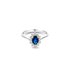 The Exclusive Collection verlovingsring in wit goud 18kt met ovalen saffier als hoofdsteen omringd door briljanten van 0,27 karaat - thumb
