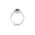 The Exclusive Collection verlovingsring in wit goud 18kt met ovalen saffier als hoofdsteen omringd door briljanten van 0,27 karaat - thumb