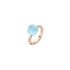Bigli ring in wit goud 18kt met topaas blauw & parelmoer & turquoise omringd door briljanten van 0,02 karaat - thumb