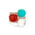 bague Bigli en or rose 18 ct avec cornaline entouré de briljants de 0,25 karaat - thumb