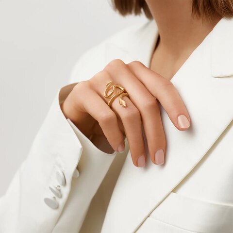 Ole Lynggaard ring in geel goud 18kt met briljant van 0,02 karaat