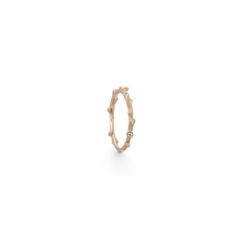 bague Ole Lynggaard en or rose 18 ct avec brillant de 0.04 carat